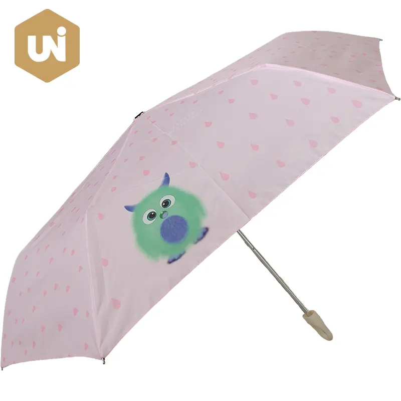 Lekki i uroczy, składany, ręczny, otwarty parasol w kształcie zwierzątka