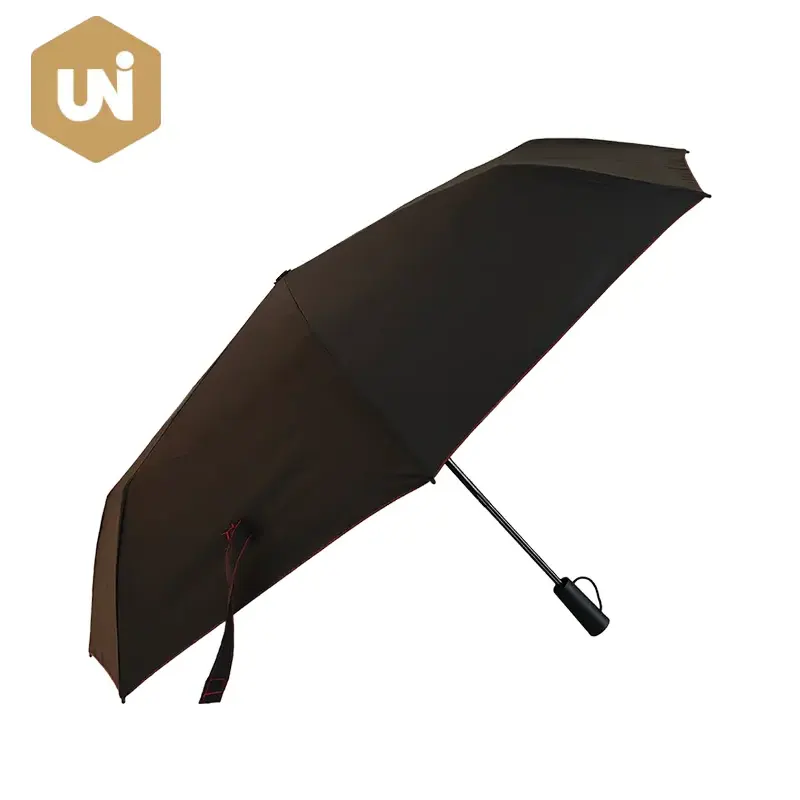 Ręczny otwarty parasol w kontrastowym kolorze czarno-czerwonym