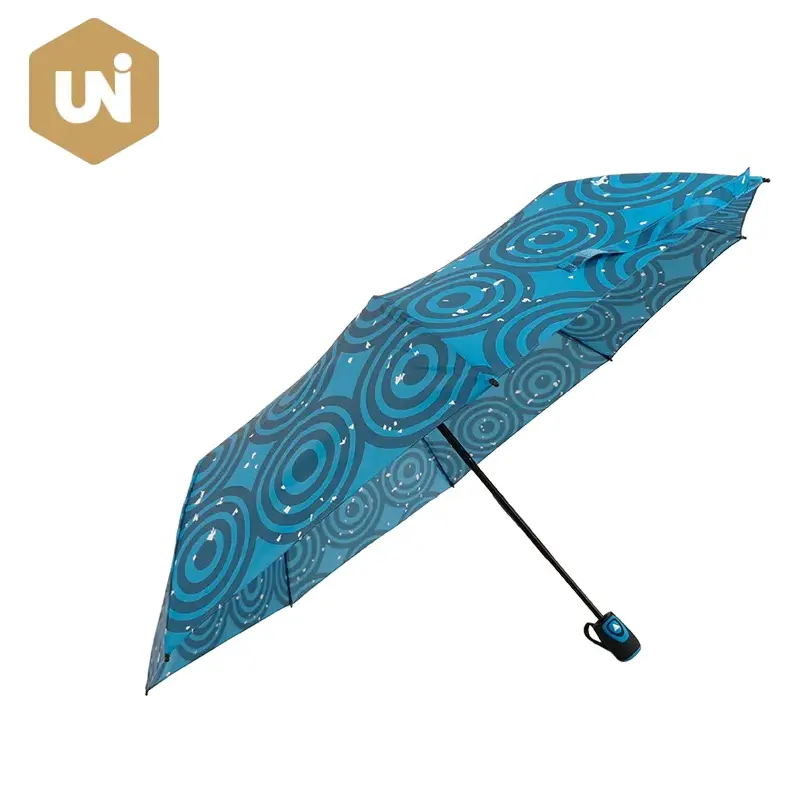 Automatyczny otwarty parasol z kolorowej kwiatowej tkaniny