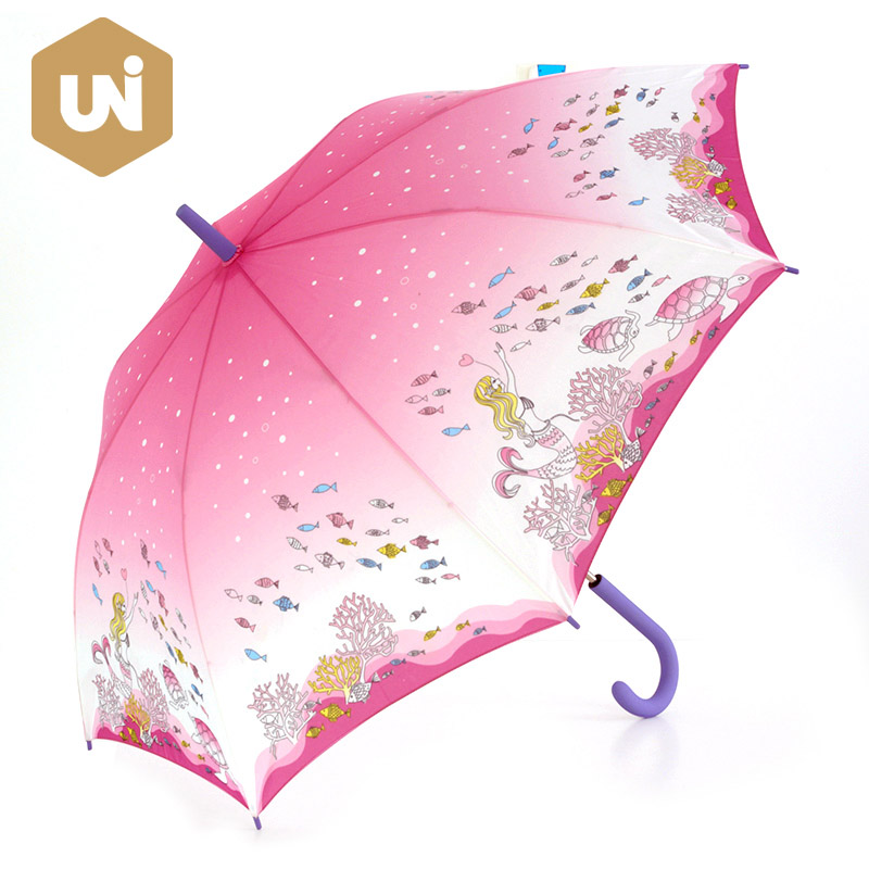 Kolorowy parasol z nadrukiem