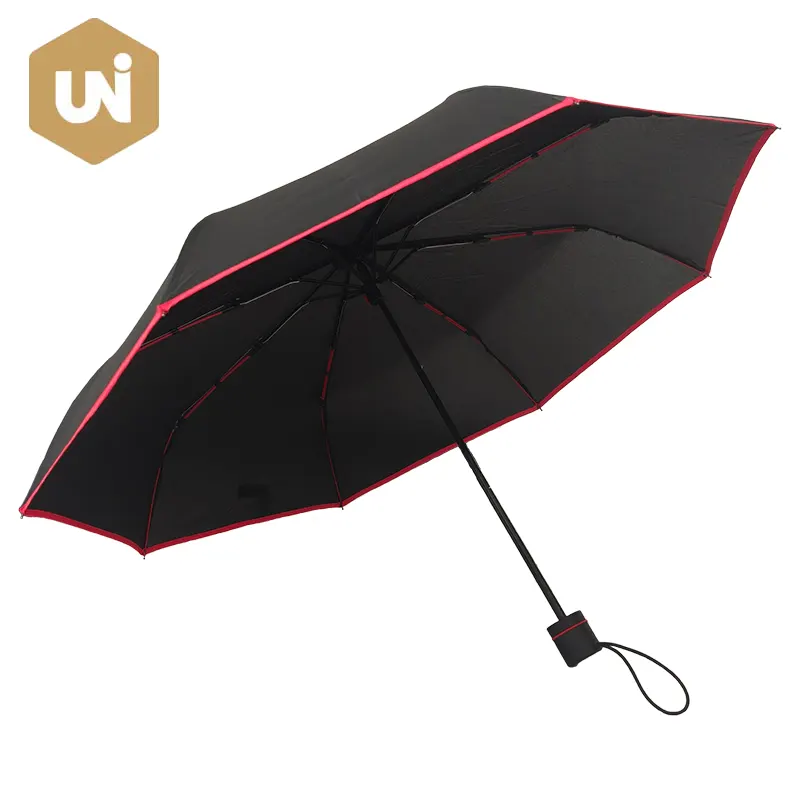 Parasol otwierany ręcznie z czerwonym paskiem odblaskowym