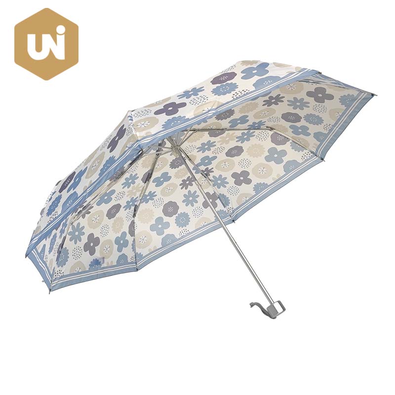 Super lekki, damski parasol przeciwdeszczowy Super Mini, składający się z 3 sekcji